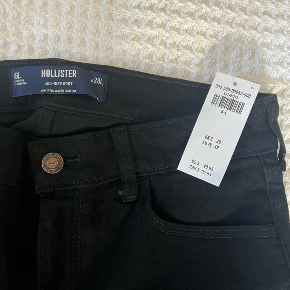 Hollister Women's Washed Black Bootcut Jeans 28L NWT - Picture 3 of 4